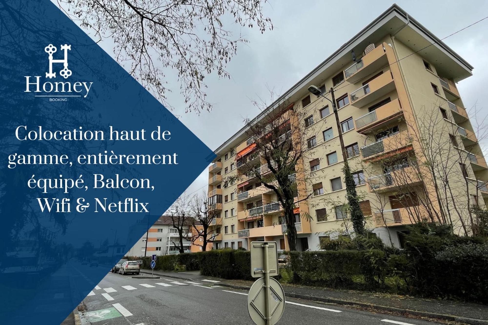 Homey La Coloc Mugi - Colocation Haut De Gamme - Chambres Privees - Balcon - Wifi Et Netflix - Proche Transports Commun 안마스 외부 사진